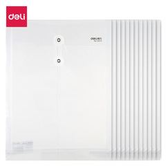 得力5511防水A4豎式透明檔案袋文件袋簡歷袋資料票據收納12個/包