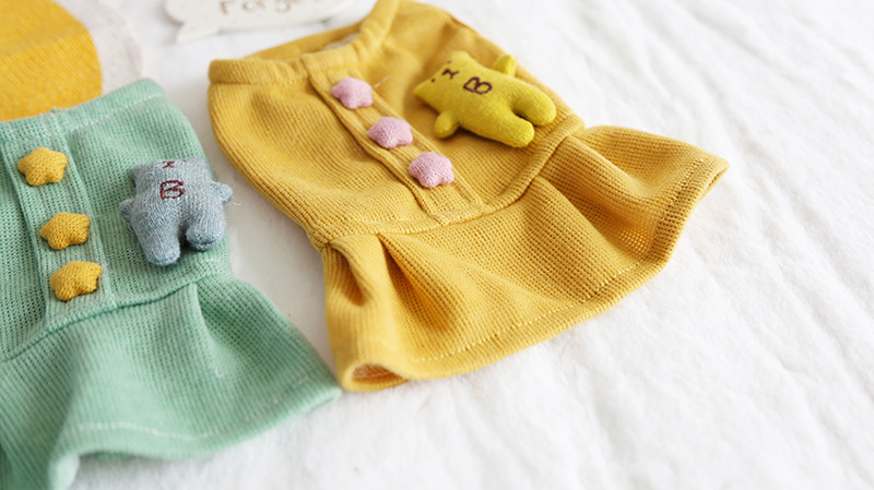 小熊星星扣连身裙