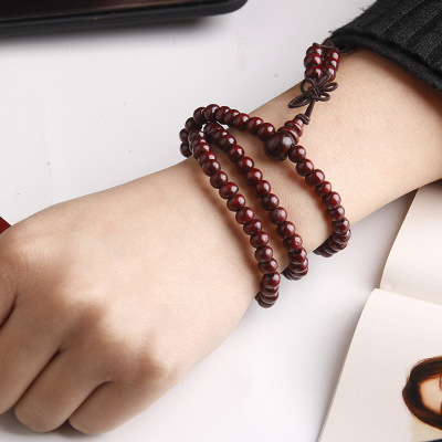 direct deal 108 wood Beads Bracelet Shop gift leisure time Retro Three times Beads Bracelet gift