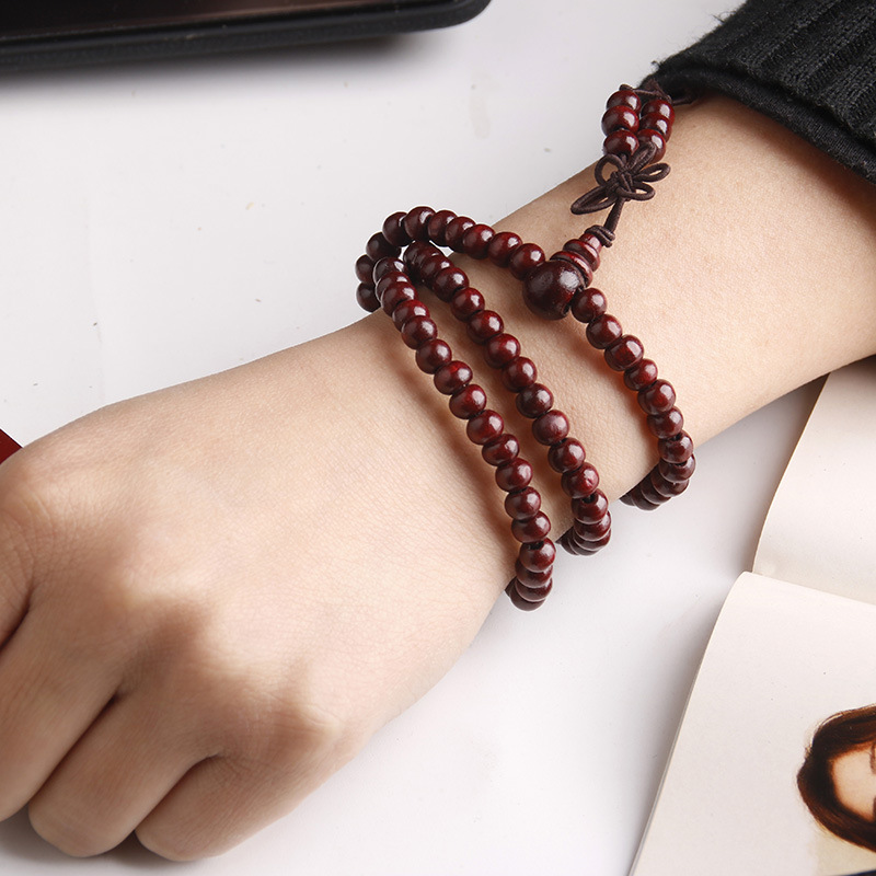 direct deal 108 wood Beads Bracelet Shop gift leisure time Retro Three times Beads Bracelet gift