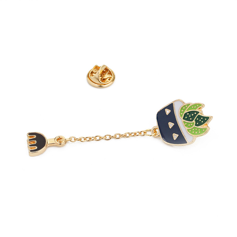 Fashion New Cartoon Cactus Plant Brooch Set display picture 8