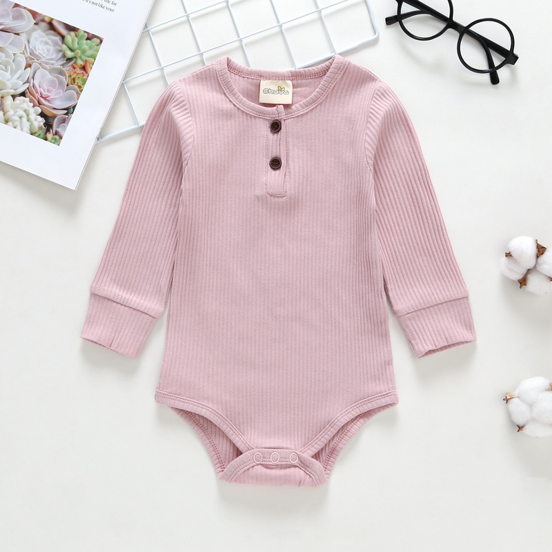 Climbing Fart Clothes Triangle Romper Pure Cotton Pit Strip Infant Spring Jumpsuit For Newborn Baby display picture 2