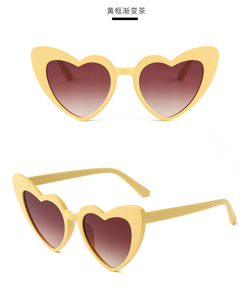 Elegant Heart Shape UV400 Special-Shaped Mirror Clubmaster Full Frame Women's Sunglasses display picture 6