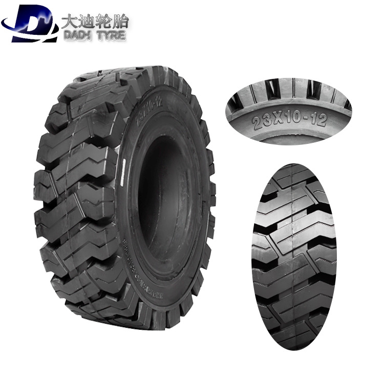 叉车轮胎低价批发23*10-12实心轮胎23x10-12叉车轮胎耐磨抗扎
