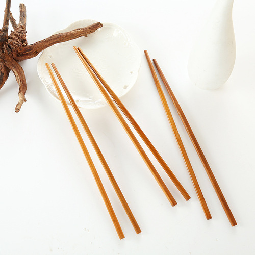 Wholesale 27cm natural bamboo hot pot chopsticks, five pairs/ten pairs of chopsticks set, restaurant wooden fast extended chopsticks