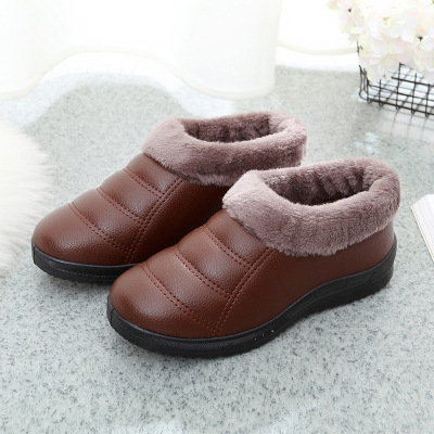 new pattern winter grandma Cotton-padded shoes soft sole Middle and old age Women's Shoes non-slip thickening Plush keep warm Retaining Bootie Mom shoes