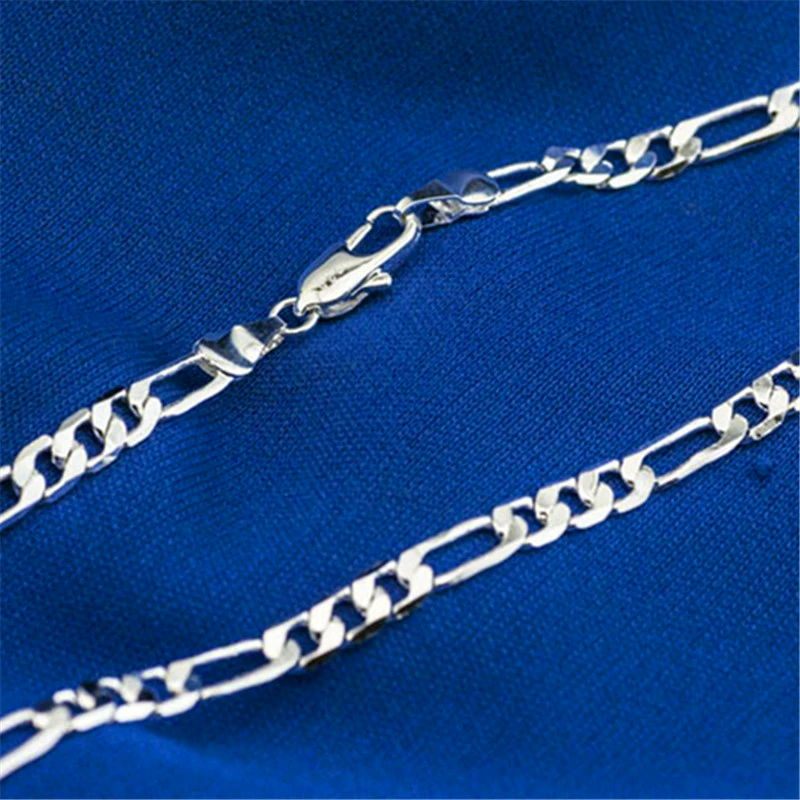 Набор из 5 серебряных медных ожерелий 2,5 мм в европейском и американском стиле, три ожерелья, цепочка Фигаро, ожерелье Джокера