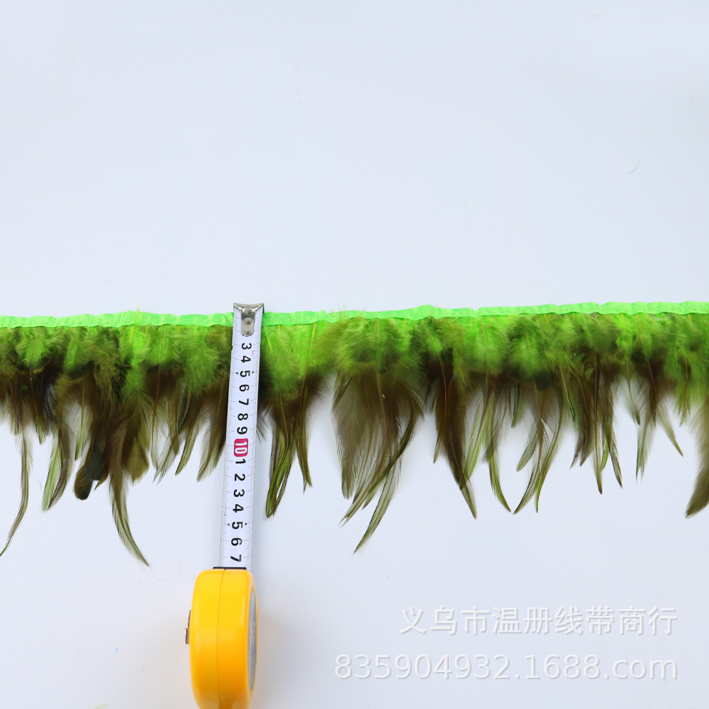 义乌温册羽毛现货热销鸡尖毛花边服装辅料拉丁舞配件耳环项链装饰详情图13