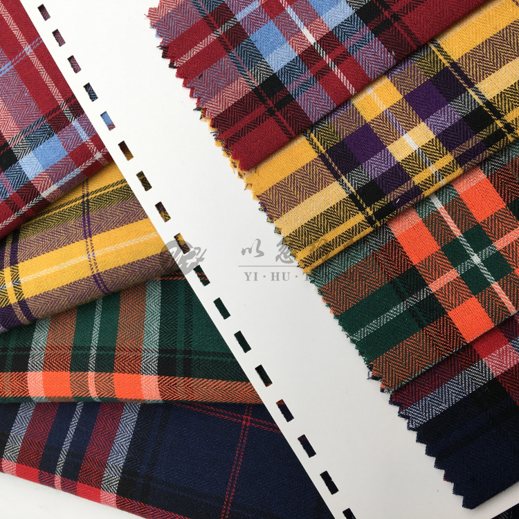 2019春秋新款 全棉三色 色织格子 时尚女装衬衫面料 热销厂家直销