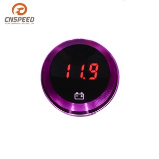 Factory Direct supply 12v Universal car modification instrument tachometer 37mm with LED tachometer black shell