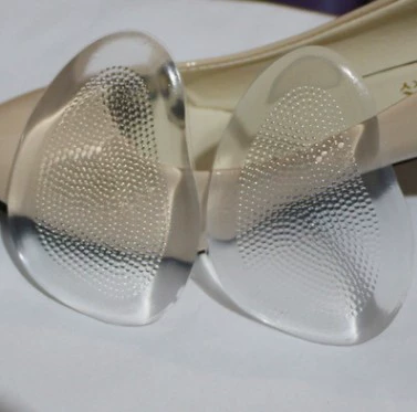 Стельки с подушечками для передней части стопы половинного размера Стельки на высоком каблуке Женские невидимые носки Противоизносные Нескользящие силиконовые утолщенные подушечки для передней части стопы