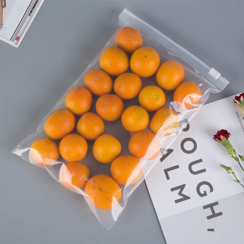 厂家直销服装拉链袋 服饰自封袋PE超透磨砂包装袋 T恤塑料袋定制|ru