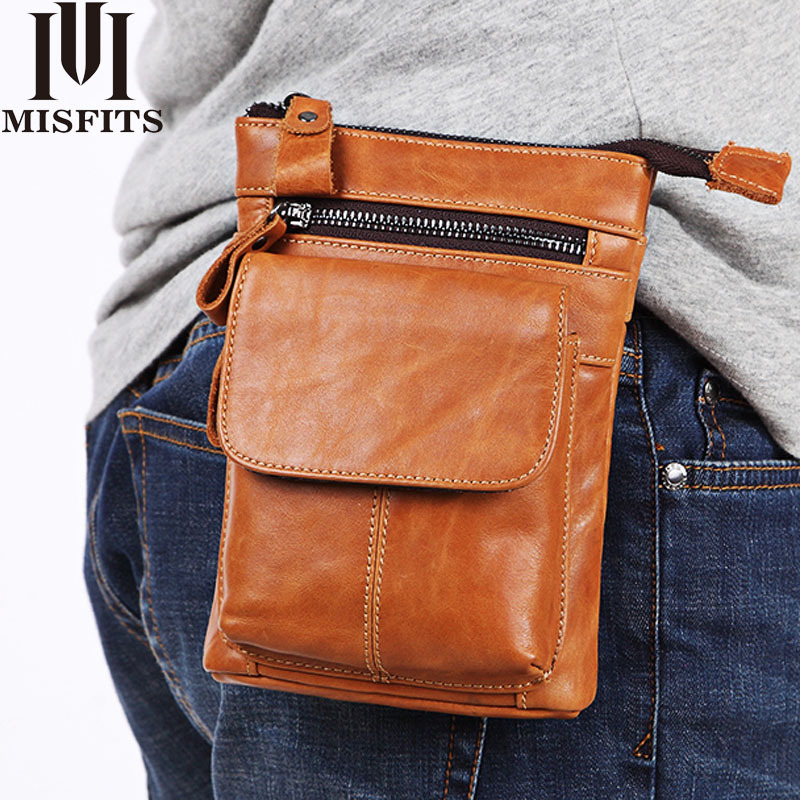 Manufactor Direct selling new pattern outdoors leisure time Korean Edition man genuine leather Waist pack Top layer leather multi-function zipper Inclined shoulder bag