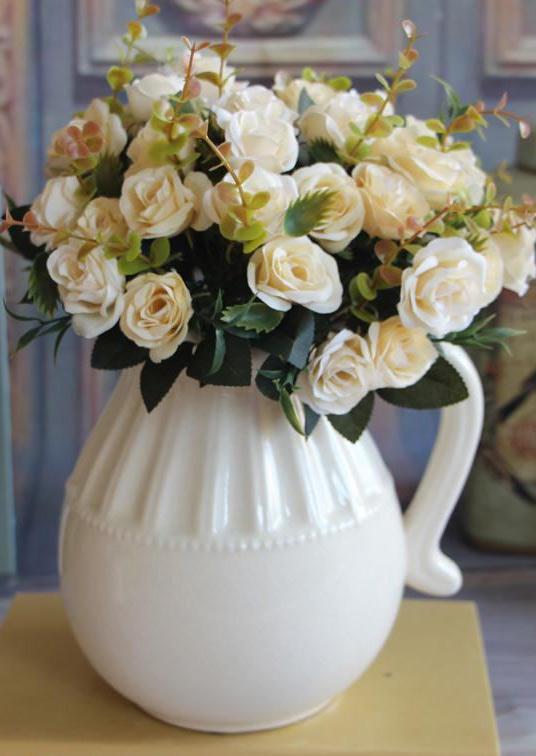 欧式油画蔷薇玫瑰 颜色->奶白