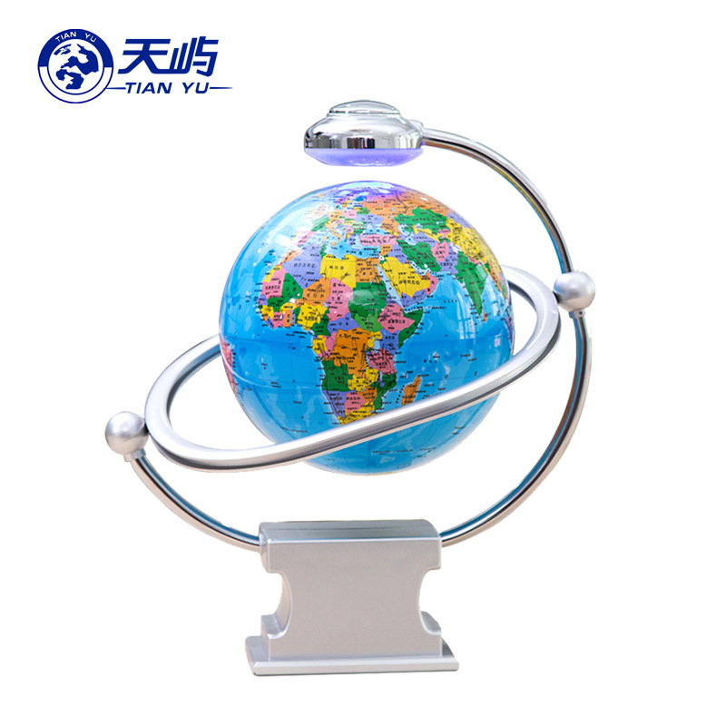 天屿8寸磁悬浮地球仪 双向发光自转高清教学2015工艺地球仪|ms