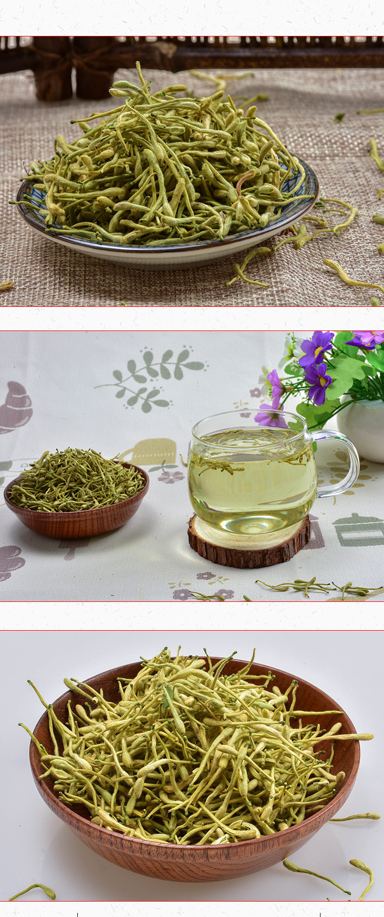 Jin Yin Hua (Lonicera japonica) — Dried Honeysuckle Flower, Unsulfured Henan Qing Hua key features
