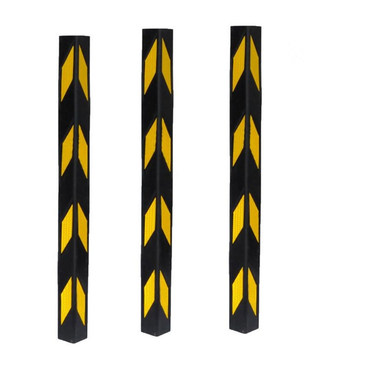 1.2米橡胶护角条车库墙角防撞条地下停车场护墙角反光橡胶护角保