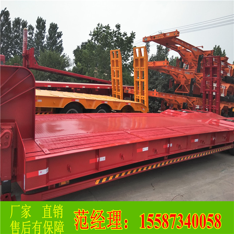 商用货车13.75米平板车集装箱13.95米骨架半挂车