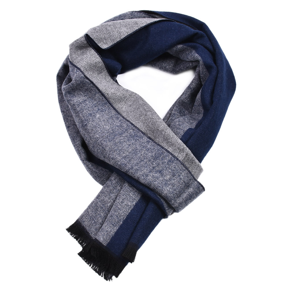 2018 Classic Contrast Plaid Colored Woven Men's Autumn/Winter Tassel Double sided Brushed Long Scarf_voghion.com