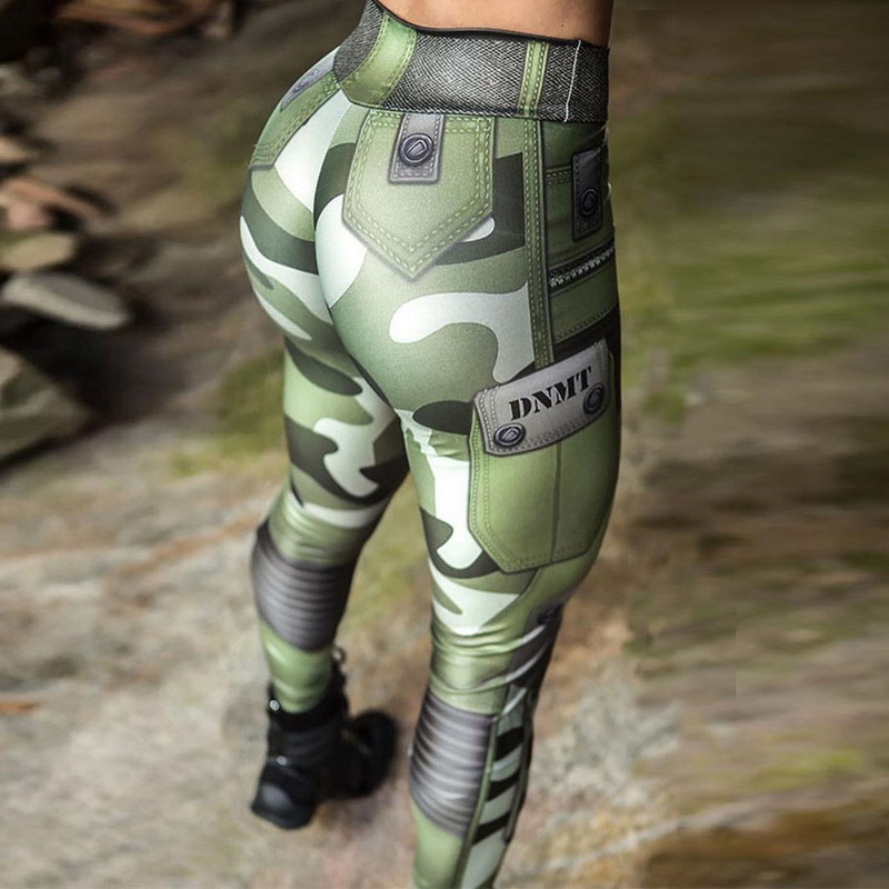 Leggings de Yoga vert armée de camouflage  - Ref 3425821 Image 10