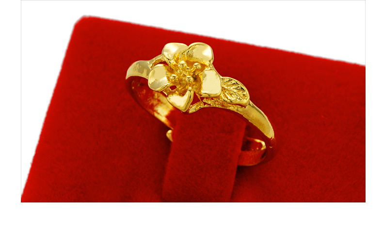 Fashion Flower Brass Plating Open Ring display picture 4