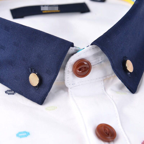 Goldberg Summer Collection Exquisite Business Print Shirt, Thin Men's Fashion Contrast Casual Short Sleeve Shirt