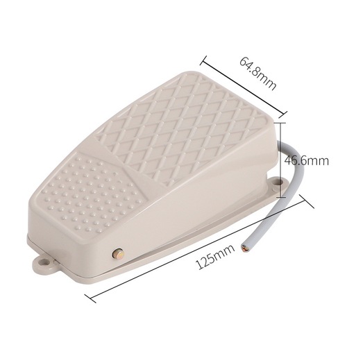 Aluminum shell foot switch FS-2/TFS-2 foot switch silver dot core with cable 10 cm can be extended