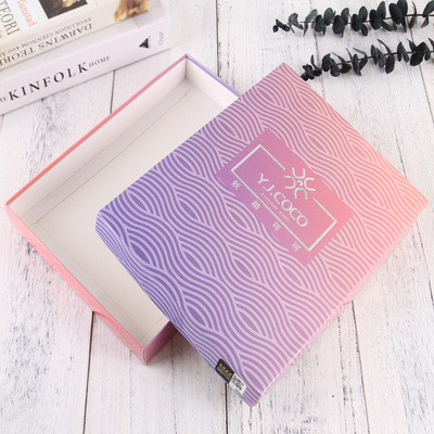 厂家定制350g白卡纸保暖内衣 衬衫纸盒 丝袜毛巾服装天地盖包装盒