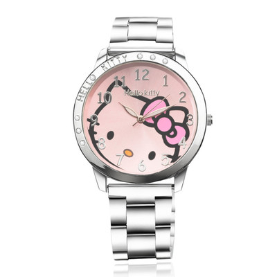 Foreign trade explosion models hello kitty fashion leisure time lady steel strip watch Diamond Trend Quartz watches wholesale