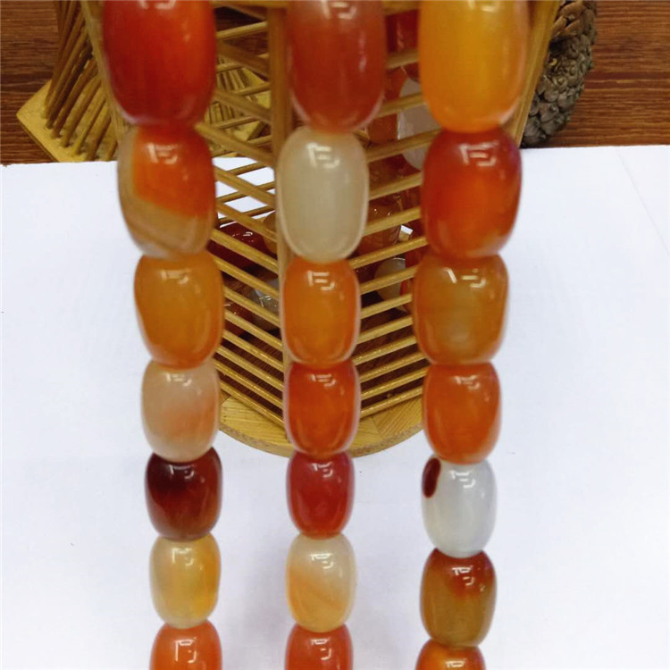 13*18MM natural red agate bucket bead bracelet loose beads semi-finished product wholesale DIY drum bead jewelry matching beads are selling well detail image 5