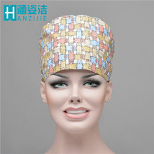 手術帽女卡通護士麻醉醫生帽純棉印花韓版家政產婦月子帽