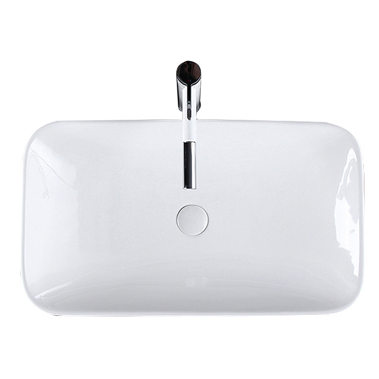 Cuarto de baño lavabo Cuenca Superior 5886 redondeado rectangular de cerámica Cuenca Superior de cerámica cuenca arte al por mayor