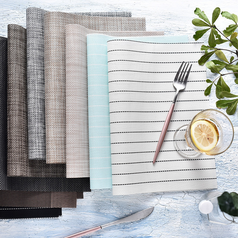 Teslin European Style Tableware Dining Table Mat pvc Heat Insulation Mat Dining Plate Mat Non-slip Western Food Mat Anti-scalding Western Food Mat