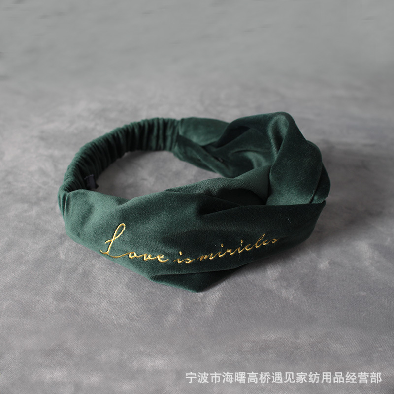 遇见丝绒高档ins北欧风束发带清新森女百搭发饰化妆发箍头发套-阿里巴巴