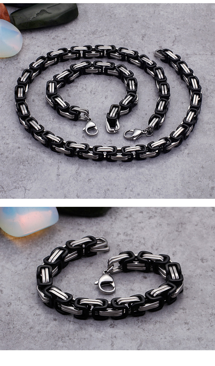 personalized hip hop stainless steel domineering emperor chain men's bracelets in various specifications_voghion.com