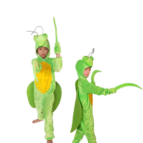 Universal dance drama insect cartoon performance costume for boys and girls, adult student parent-child broadsword mantis performance costume