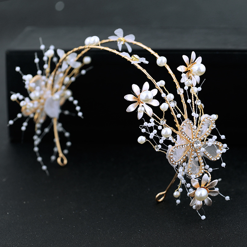 retro bridal headwear wedding flower headband hair accessories