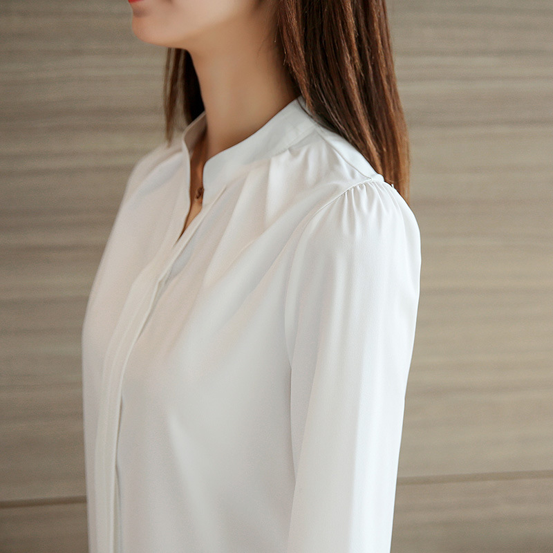 New Women'S Wear Korean Cross V-Neck Long Sleeve Bottoming Shirt Ol Versatile Slim Fit Shirt Top Fashion