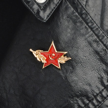 2018夏季新款苏联CCCP徽章胸针 红星镰刀锤符号胸针微章 配饰批发