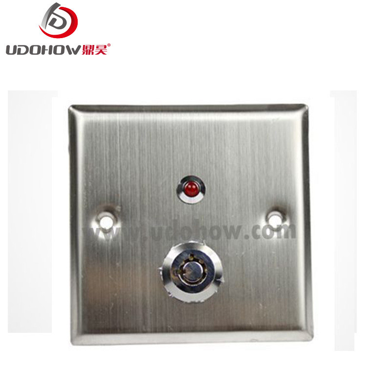 厂家金属门禁开关 不锈钢紧急开门开关 金属带钥匙防复制开门锁