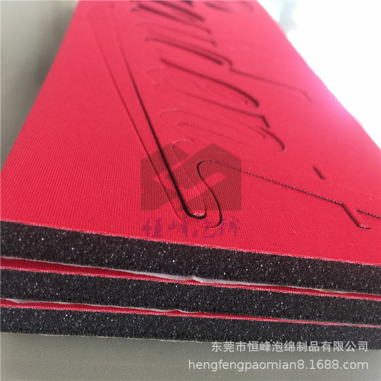 恒峰供应海绵唛商标布标镭射背胶立体海绵l标 服装海绵标/logo