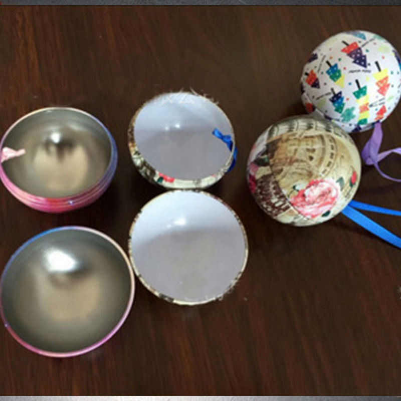 大号小号圆球个性婚庆喜糖盒马口铁盒中国红喜庆结婚用品现模定做