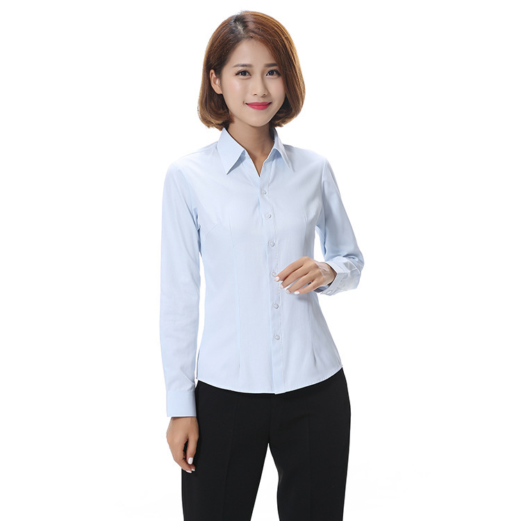 淡蓝色长袖V领女式衬衣YY1003描述8.jpg