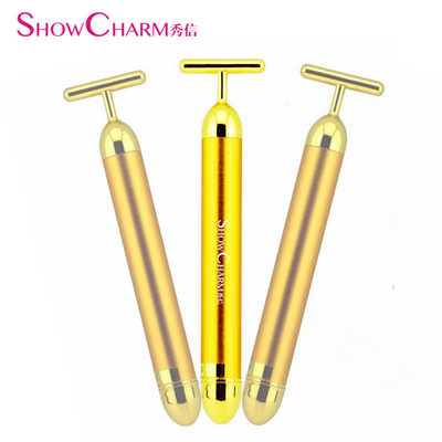 Manufactor Direct selling superior quality ShowCharm Show letter 24K Gold bars 3d massage Beauty Bar Tira Face-lift instrument
