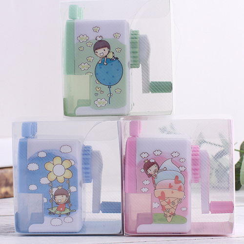 Wholesale New Hand Crank Pencil Sharpener Creative Cartoon Pencil Sharpener Student Stationery Supplies Children's Pencil Sharpener Pencil Knife
