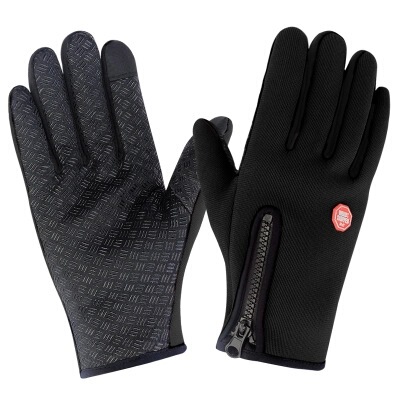 Luchun Village Store Fleece Gloves Outdoor Touch Screen Winter Warmth Thick Men and Women Slip-Resistant Fitness Cycling Windproof Children