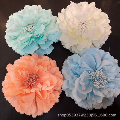 海边沙滩韩版牡丹大花朵花头饰发饰新娘配饰发夹胸针胸花草帽配饰|ms