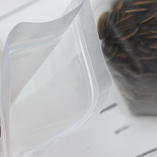Thickened transparent bag sandblasting zipper self-sealing bag standing bag food packaging bag high-end pet cat food dog food packing 