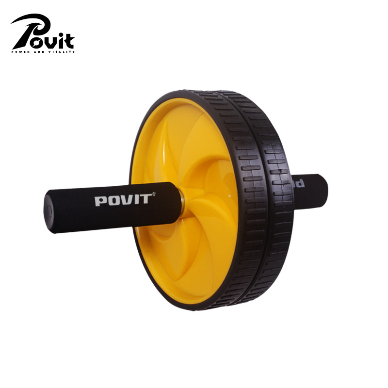 POVITDouble-wheeled Silent Abdominal Wheel To Slim Waist And Abdomen,Fitness Household Abdominal Machine,Sports And Fitness Equipment