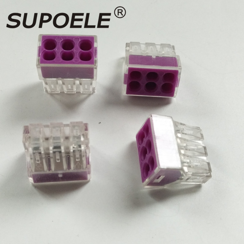 6孔106快速电线连接器2.5平方773-106建筑布线阻燃接线端子头